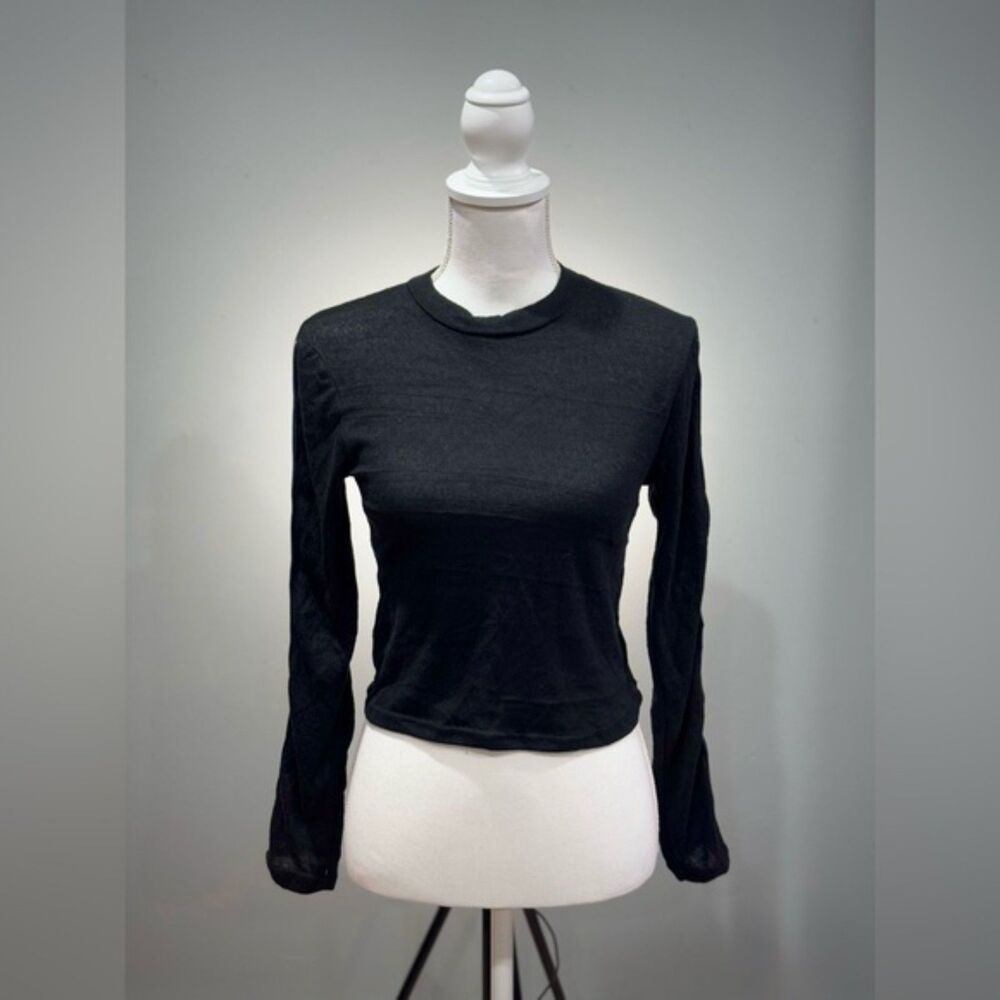 CLEARANCE! Black Boutique Heart & Hips USA Striped Sleeve Crop Top Size M NWT